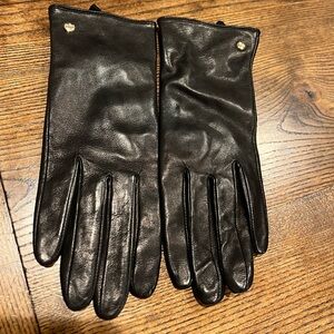 New Kate Spade Black Leather Gloves